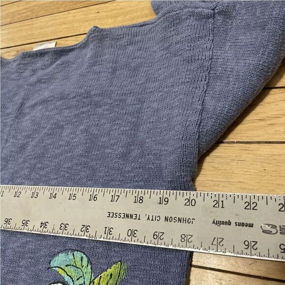 STICKCHICS Crop Knit Sweater Women One Size Made USA Hand Painted Palm Tree Isle - Picture 7 of 16